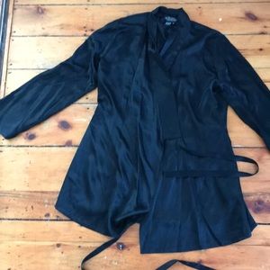 Black silk over shirt. Like new